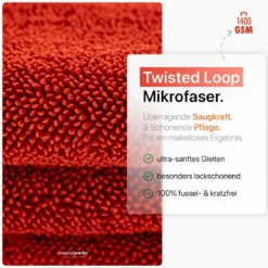 chemicalworkz Shark Twisted Loop Towel 1400GSM Rot Trockentuch 60x40cm