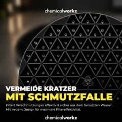 chemicalworkz Wascheimer Set 20 Liter Weiß Transparent + Zubehör Grün Transparent/Schwarz (3-teilig)