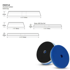 Lake Country HDO Cutting Pad blau 75mm