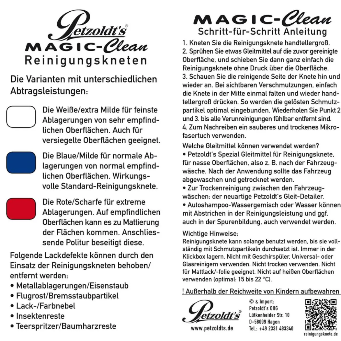 Petzoldt's MAGIC-Clean Reinigungsknete rot 100g