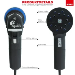 Rupes BigFoot LHR 12E Duetto Exzenterpoliermaschine Basis Kit, 8-teilig