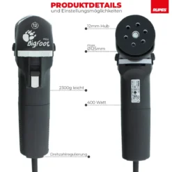 Rupes BigFoot LHR 75E Mini Exzenterpoliermaschine Luxus Kit, 13-teilig