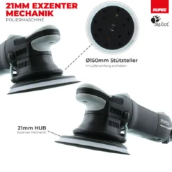 Rupes BigFoot LHR 21MarkIII Exzenterpoliermaschine Basis Kit, 8-teilig