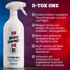 Shiny Garage D-Tox One Felgenreiniger & Flugrostentferner 1L