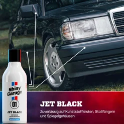 Shiny Garage Jet Black Trim Restorer Kunststoffpflege außen 500ml
