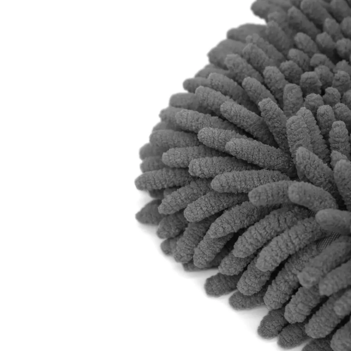 The Collection Chenille Mitt Waschhandschuh grau